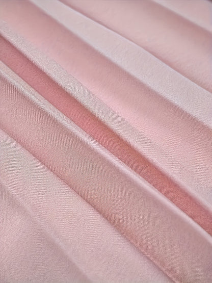 Elegant Long Sleeve Pleated Maxi Dress with Tie Waist - Soft Pink, Stand Collar, Flowing Design for Women, Perfect for Casual or Formal Occasions, Formal Attire|Sophisticated Style|Pleated Detailing, Dress