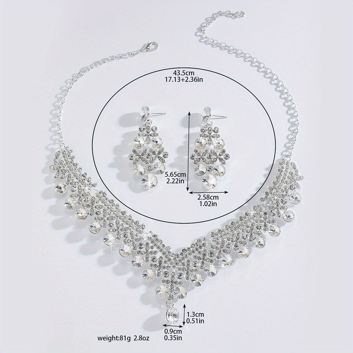 Luxurious And Fashionable Bohemian-style Set For Women With 3 Pieces Of Inlaid Rhinestone. Perfect For Banquets, Parties, Or As A Gift.