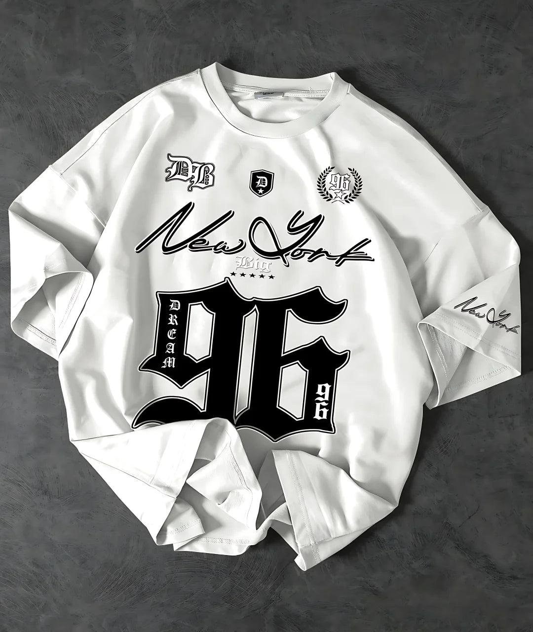 2025 New Fashionable 96 Digital Printed Jersey Breathable Round Neck T-shirt Outdoor Quick Drying Leisure Sports Top