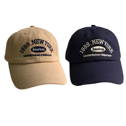 Korean Retro Baseball Hat Women's Autumn Winter Versatile Ins Street Letter Embroidered Caps Summer Couple Men Official Website