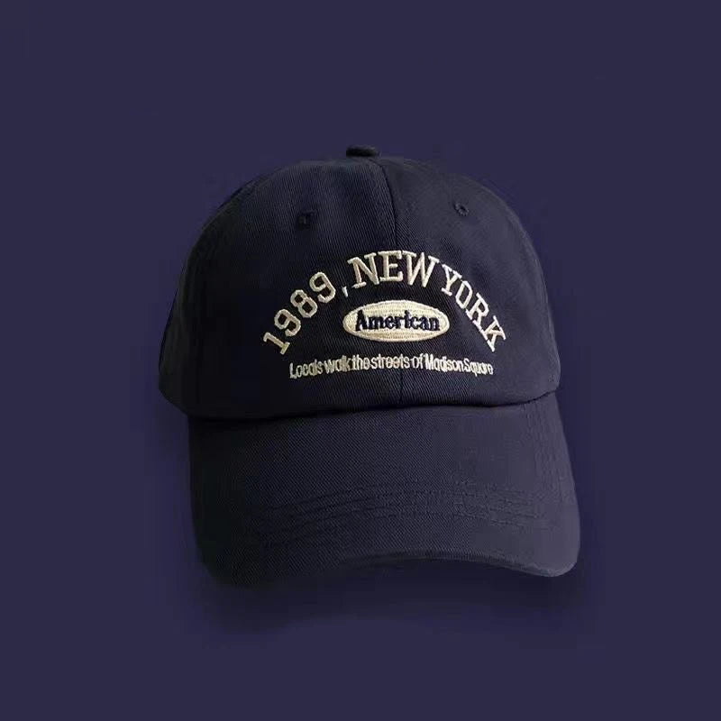 Korean Retro Baseball Hat Women's Autumn Winter Versatile Ins Street Letter Embroidered Caps Summer Couple Men Official Website