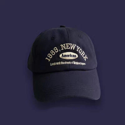 Korean Retro Baseball Hat Women's Autumn Winter Versatile Ins Street Letter Embroidered Caps Summer Couple Men Official Website