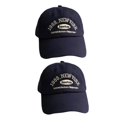 Korean Retro Baseball Hat Women's Autumn Winter Versatile Ins Street Letter Embroidered Caps Summer Couple Men Official Website