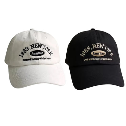 Korean Retro Baseball Hat Women's Autumn Winter Versatile Ins Street Letter Embroidered Caps Summer Couple Men Official Website