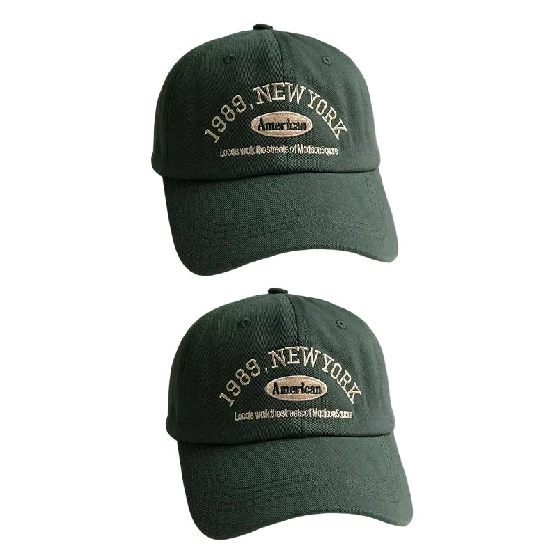 Korean Retro Baseball Hat Women's Autumn Winter Versatile Ins Street Letter Embroidered Caps Summer Couple Men Official Website