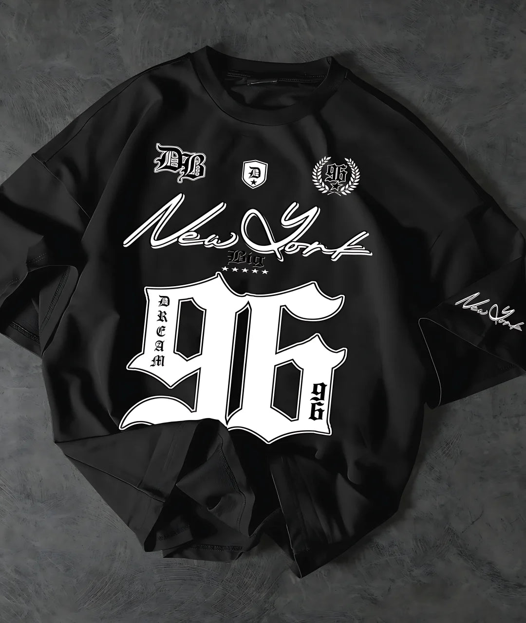 2025 New Fashionable 96 Digital Printed Jersey Breathable Round Neck T-shirt Outdoor Quick Drying Leisure Sports Top