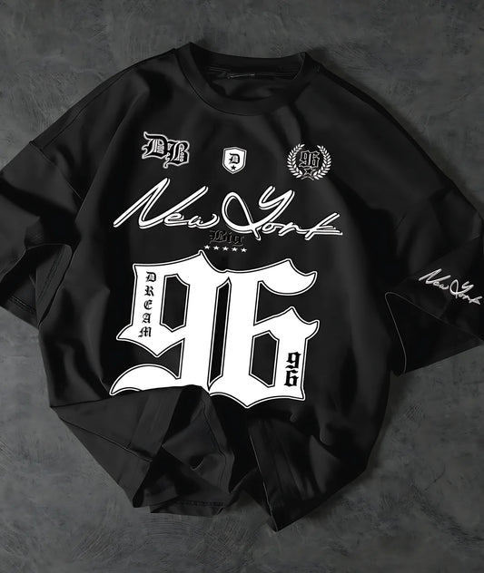 2025 New Fashionable 96 Digital Printed Jersey Breathable Round Neck T-shirt Outdoor Quick Drying Leisure Sports Top